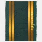 Couverture Polaire Luxe Popular Green Gold Linen Texture Collection (Devant)