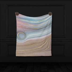 Couverture Polaire Luxe Strata Assiette rose Taupe bleu ardoise