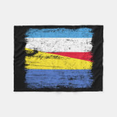 Couverture Polaire Luxembourg Ukraine Half Flag Luxembourgish Ukraini (Devant (Horizontal))