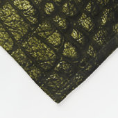 Couverture Polaire Luxueuse texture de peau de crocodile foncé. (Coin)