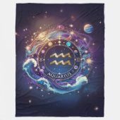 Couverture Polaire Luxueux Aquarius Zodiac Fleece Blanket (Devant)