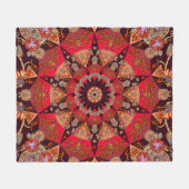Couverture Polaire Luxueux mandala sans couture, starry floral. (Devant (Horizontal))