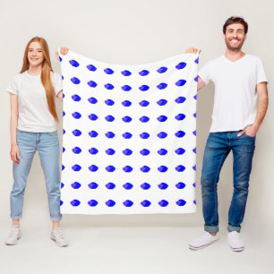 Couverture Polaire Luxueux Royal Blue Diamond Image personnalisée Imp
