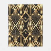 Couverture Polaire Luxurious Art Deco Geometric Gold and Black  (Devant)