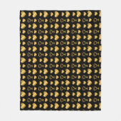 Couverture Polaire Luxury Black Gold Foil Hearts  (Devant)
