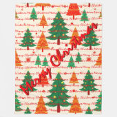 Couverture Polaire Luxury Christmas Christmas Trees Festive (Devant)