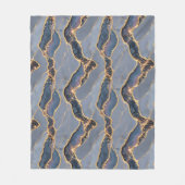Couverture Polaire Luxury Dark Gray Marble Texture with Gold Veins (Devant)