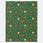 Couverture Polaire Luxury Emerald Green Christmas Throw Blanket (Devant)