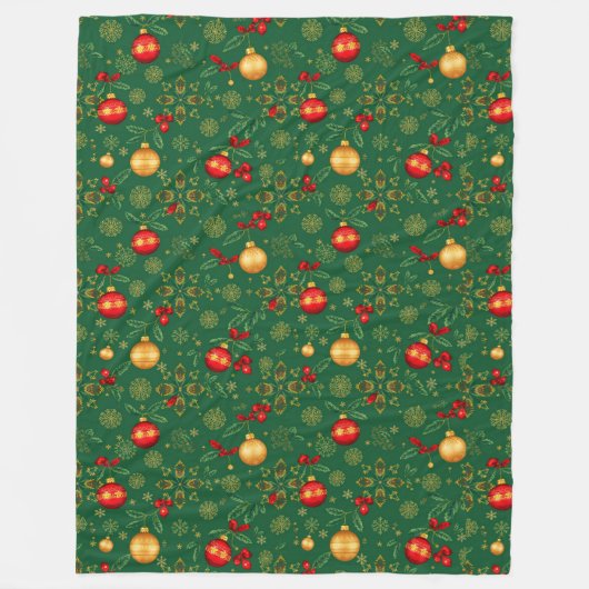 Couverture Polaire Luxury Emerald Green Christmas Throw Blanket (Devant)