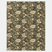 Couverture Polaire Luxury Foliage Blanket Elegant Green Gold Tones (Devant)