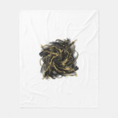 Couverture Polaire Luxury Gold and Black Abstract Marble Ink Flow (Devant)