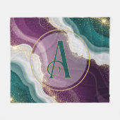 Couverture Polaire Luxury Gold Glitter Marble Pattern (Devant (Horizontal))