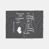 Couverture Polaire Ly Mrs New Bride With Heart Dark _1  (Devant (Horizontal))