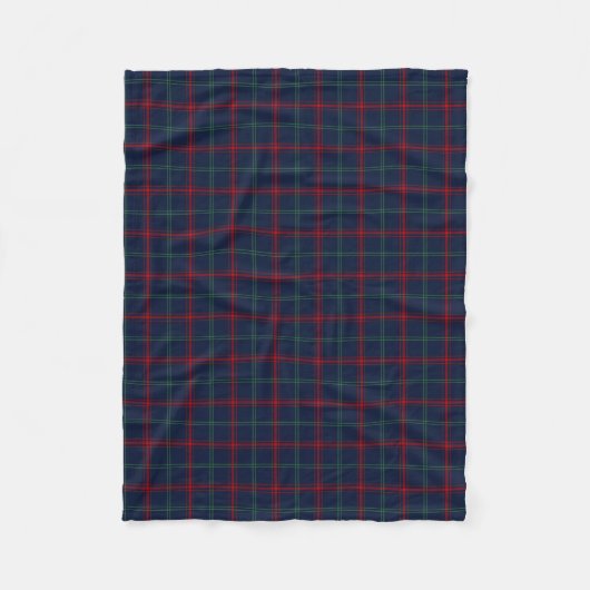 Couverture Polaire Lynch à plan bleu de la marine Tartan (Devant)