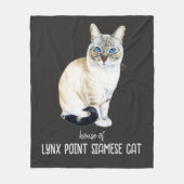 Couverture Polaire Lynx Point Siamese Chat Personnalisé (Devant)