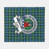 Couverture Polaire Lyon Chasse Clan Badge Tartan Plaid (Devant (Horizontal))