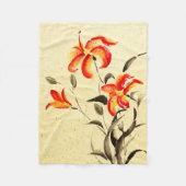 Couverture Polaire Lys de tigre - rouge (Devant)