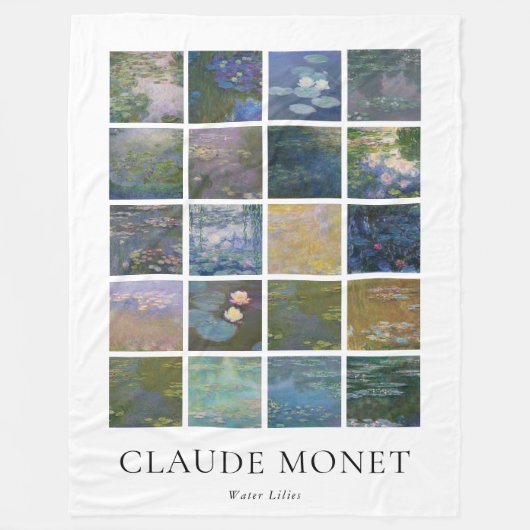 Couverture Polaire Lys d'eau Claude Monet (Devant)