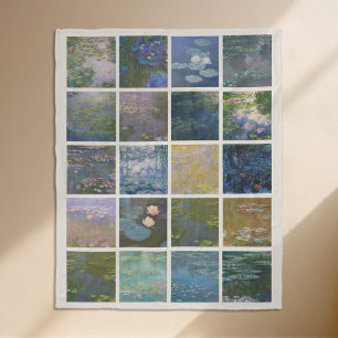 Couverture Polaire Lys d'eau Claude Monet