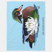 Couverture Polaire Lys d'eau de canard de bois (Devant)