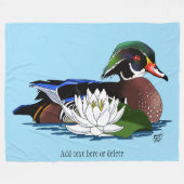 Couverture Polaire Lys d'eau de canard de bois (Devant (Horizontal))