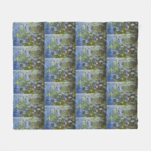 Couverture Polaire Lys d'eau par Claude Monet Classic Impressionist (Devant (Horizontal))