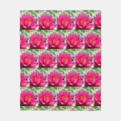 Couverture Polaire Lys d'eau rose mode florale (Devant)