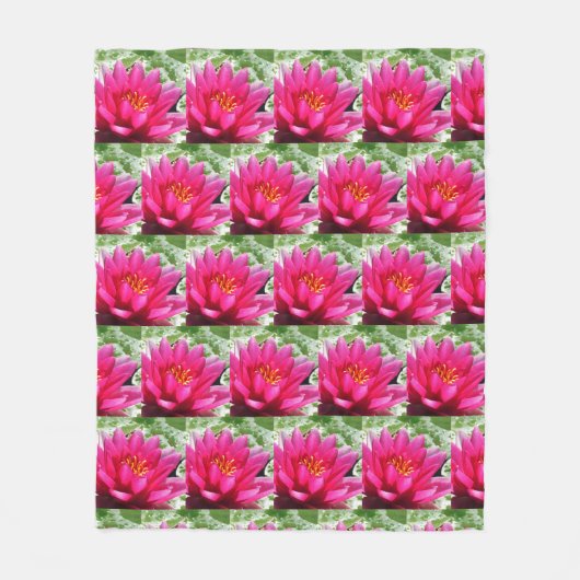 Couverture Polaire Lys d'eau rose mode florale (Devant)