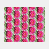 Couverture Polaire Lys d'eau rose mode florale (Devant (Horizontal))