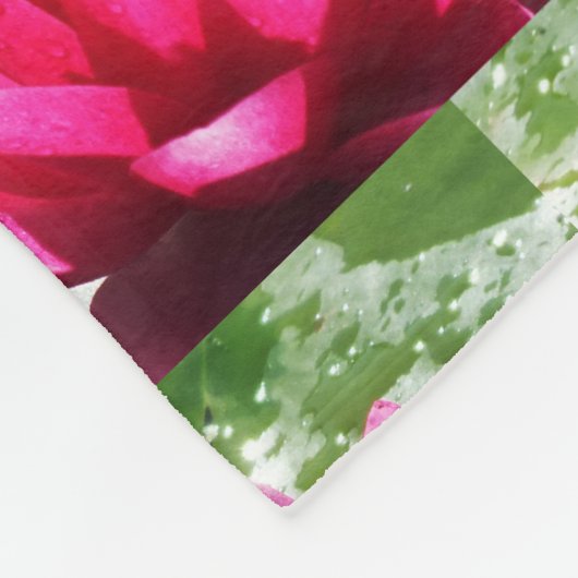 Couverture Polaire Lys d'eau rose mode florale (Coin)