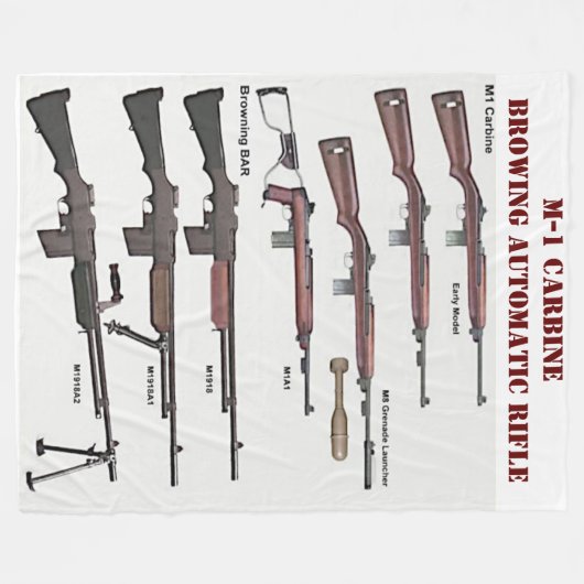 Couverture Polaire M-1 CARBINE et BARRE (Devant (Horizontal))