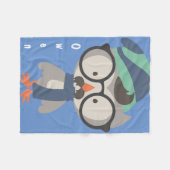 Couverture Polaire M. Cool Owl Baby de garçons de hippie (Devant (Horizontal))