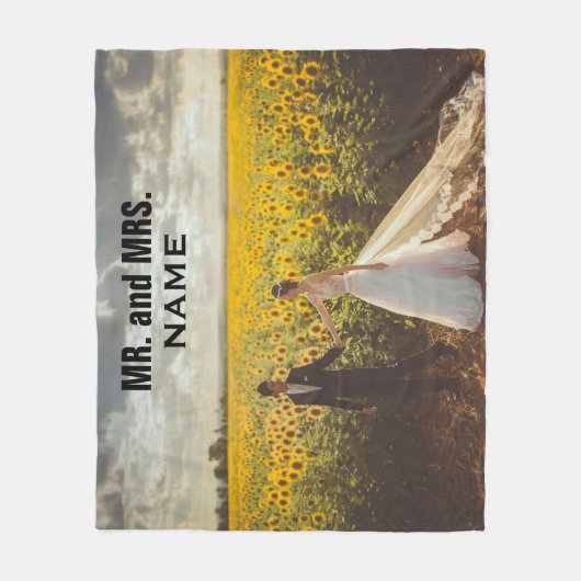 Couverture Polaire M. et Mme Mariage Photo Fleece Blanket (Devant)
