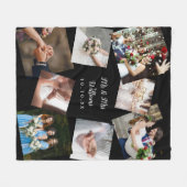 Couverture Polaire M. Et Mme Modern Mariage Photo Collage (Devant (Horizontal))
