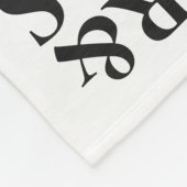 Couverture Polaire M. et Mme motif noir et blanc (Coin)