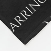 Couverture Polaire M. Et Mme Nom Monogram Black White (Coin)