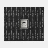 Couverture Polaire M. et Mme Nom Monogramme Noir Blanc (Devant (Horizontal))