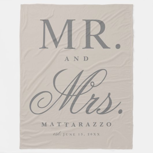 Couverture Polaire M. et Mme Personnalisée (Devant)