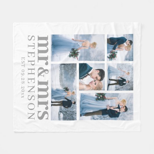 Couverture Polaire M. et MRS 6 Mariage photo Keepsaké (Devant (Horizontal))