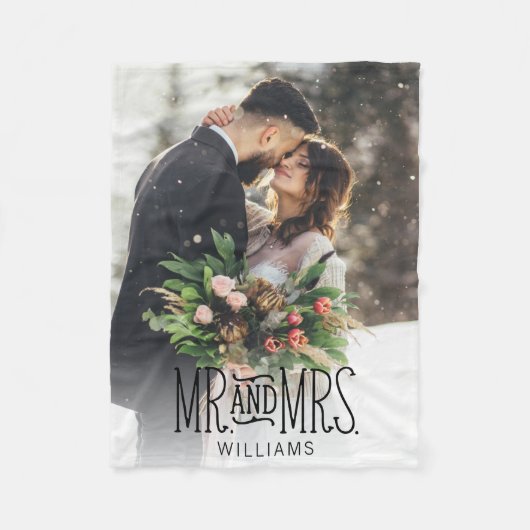 Couverture Polaire M. & Mme Monogrammed Photo (Devant)