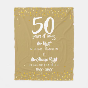 Couverture Polaire M. Mme Right Fun 50e Anniversaire de Mariage