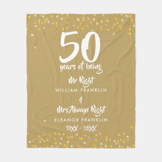 Couverture Polaire M. Mme Right Fun 50e Anniversaire de Mariage (Devant)
