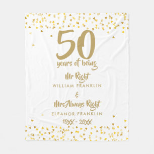 Couverture Polaire M. Mme Right Fun 50e Anniversaire de Mariage