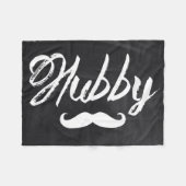 Couverture Polaire M. Mustache marié récemment Groom Honeymoon hubby (Devant (Horizontal))
