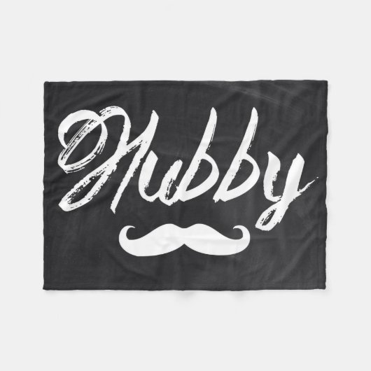 Couverture Polaire M. Mustache marié récemment Groom Honeymoon hubby (Devant (Horizontal))