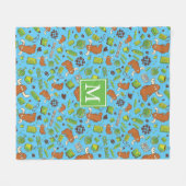 Couverture Polaire M. Orlando Motif Monogram (Devant (Horizontal))