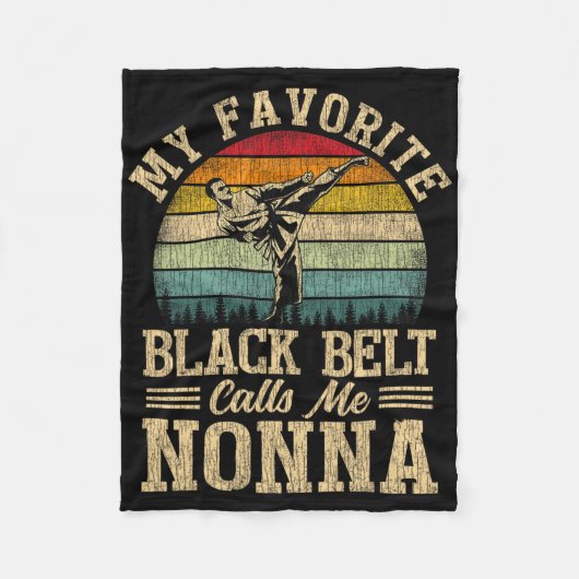 Couverture Polaire Ma ceinture noire préférée m'appelle la fête des m (Devant)