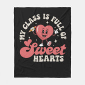 Couverture Polaire Ma classe est pleine de coeurs Enseignants Valenti (Devant)