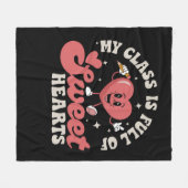 Couverture Polaire Ma classe est pleine de coeurs Enseignants Valenti (Devant (Horizontal))