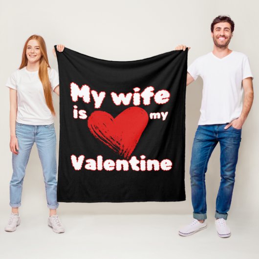 Couverture Polaire Ma femme est mon Valentin (En situation)